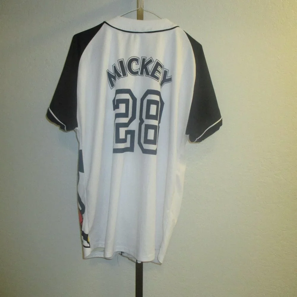 Disney Mickey Mouse Large White Black Red Short Sleeves (Probably Unisex) Top - Picture 5 of 14